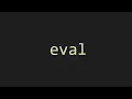 Eval in js
