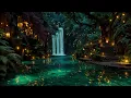 Download Lagu ✨ Mystic Waterfall Sanctuary 🌌 Fireflies, Lantern Glow \u0026 Peaceful Forest Night Ambience