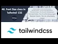 Font Size Class of Tailwind CSS in Hindi
