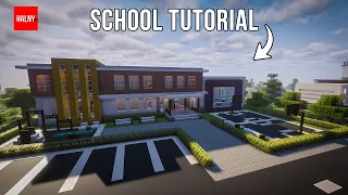 Minecraft Modern School Tutorial: Build a Huge High School for Your City