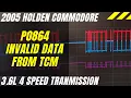 Holden Commodore P0864 Invalid Data from TCM - transmission fault