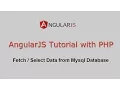 AngularJS Tutorial with PHP - Fetch Select Data from Mysql Database