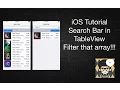 iOS Tutorial SearchBar in TableView - Filter Your Array of Model Objects in Swift 3