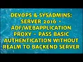 Server 2016 - Proxy