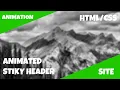 ANIMATED STICKY HEADER Sticky Navigation Bar After Scroll with Html CSS and jQuery