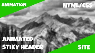 ANIMATED STICKY HEADER Sticky Navigation Bar After Scroll with Html CSS and jQuery