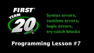 Team 20 Programming - 2021 Java Lesson 7
