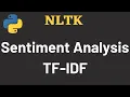 NLTK Tutorial 11 Sentiment Analysis TF-IDF NLTK Python