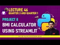BMI Calculator using Streamlit in Python in under 6 minutes
