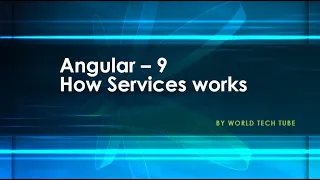 How services works - Angular 9 How to use service in angular Learn the use of angular service