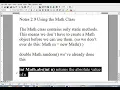 013 Notes 2 8 Wrapper classes 2 9 Using the Math class