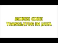 Morse code translator in Java 2 Solutions