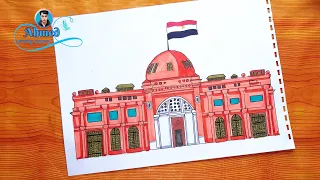 رسم المتحف المصري 1 Drawing Of The Egyptian Museum 