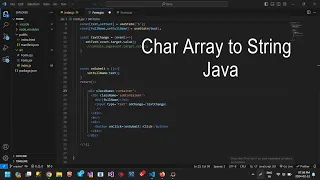 how to convert char array to string in java char array to string