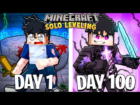 Download MP3 I Survived 100 Days in SOLO LEVELING Minecraft!