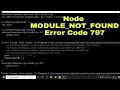Node module error fix Error Code 797