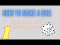 how to make a dice in scratch-basic roll and singleeplayer