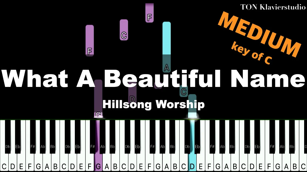 Hillsong Worship - What A Beautiful Name (Key of C) | MEDIUM Piano Cover Tutorial Hillsong Worship - What A Beautiful Name (Key of C) | MEDIUM Piano Cover Tutorial