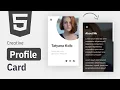 Profile Card with Dropdown HTML CSS Javascript