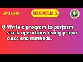 VTU 3rd Sem OOP with Java Stack Operations Using Class BCS306A Module 2