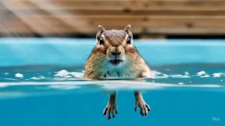 Chippy is swimming!