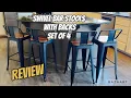 Set a 4 swivel barstools Amazon review