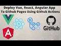 How to Deploy Vue App to Github Pages using Github Actions