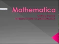 Lecture 1 Introduction to mathematica