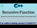 recursion in cpp in hindi print increasing counting