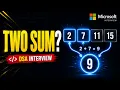 LeetCode 1 Two Sum Microsoft Interview Problem in O n
