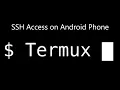 How to set up SSH Server in Termux Android