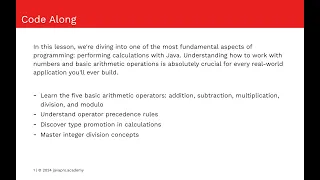 Java Arithmetic Operators and Expressions - javapro academy