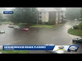 Roads flooded in Manchester neighborhood