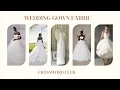 Wedding gown fabric crossword club