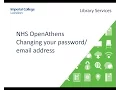 NHS OpenAthens changing your password email address