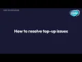 How to resolve top-up issues in my insite Pay-as-you-go residents