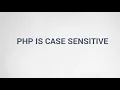 48 PHP Case Sensitive