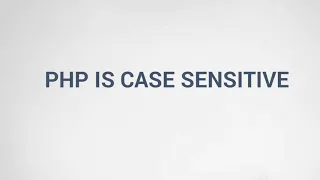 48 PHP Case Sensitive