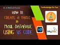 HOW TO CREATE A TABLE IN MYSQL DATABASE USING JAVA IN VS CODE