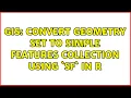 GIS Convert geometry set to simple features collection using sf in R