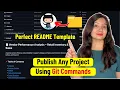 How to Upload Project on Github with README Folder Setup Github Tutorial How to use Github