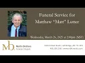 Funeral Service of Matthew Matt Lutter