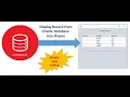 How to display record from Oracle Database into jTable in Java