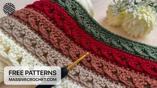 VERY EASY Crochet Pattern For Beginners Crochet Stitch For Baby Blanket Bag Scarf 