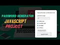 How to make a random password generator in javascript Javascript project