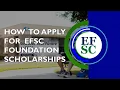 How to Apply for EFSC Foundation Scholarships