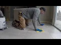 24x24 porcelain installation final grout washings Morganville NJ