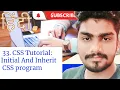 CSS Tutorial Initial And Inherit Web Development TutorialHindi CSS Zero To Hero Class