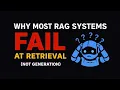 Why most RAG systems fail at Retrieval not Generation