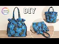 Download Lagu [DIY] Beautiful Flower Tote Bag Tutorial | How to make a Drawstring Bag 🌼